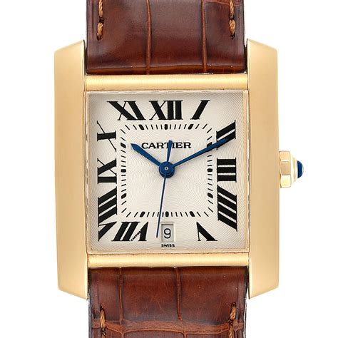 pre owned cartier tank gold|cartier gold tank francaise.